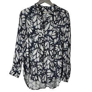 Stillwater Button Down Shirt Abstract Butterfly Print